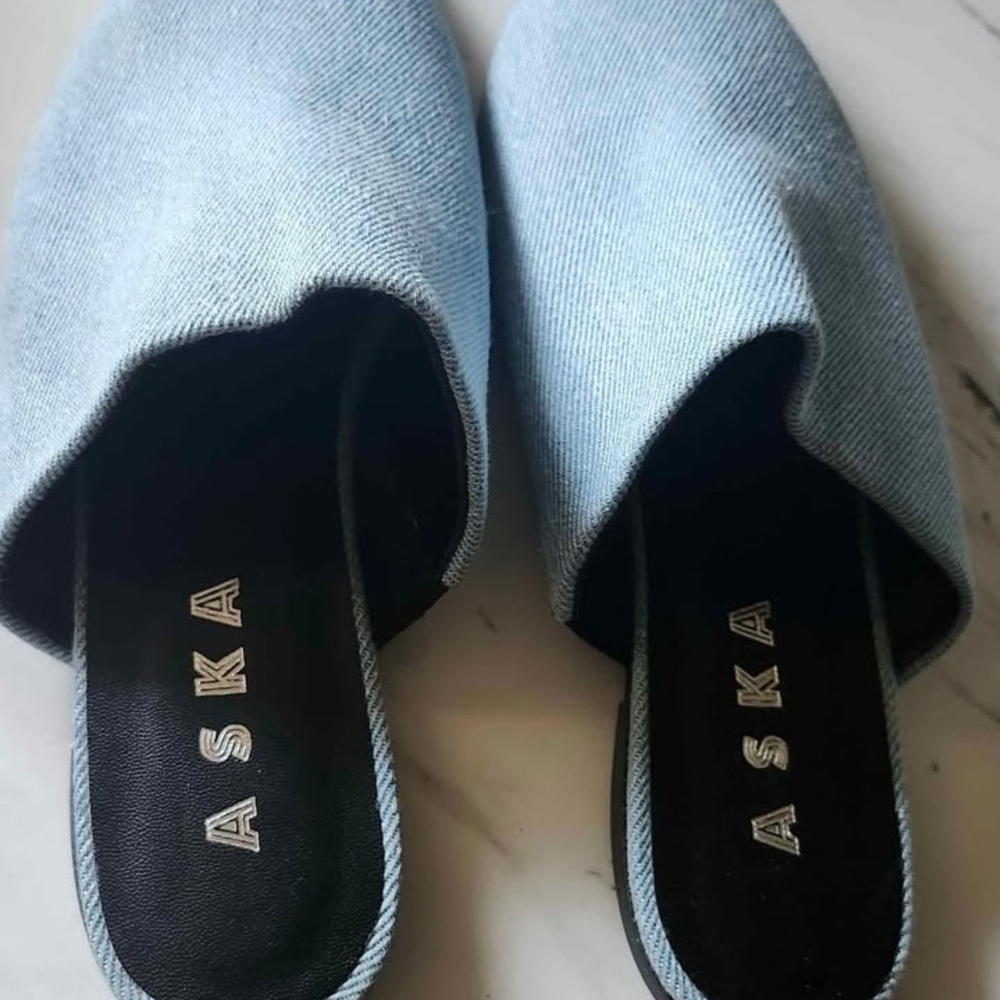 Vero Cuoio Sky Blue Mules